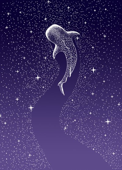 Pływanie z rekinami wielorybimi w Galaktyce autorstwa Alirıza ÇAKIR