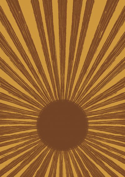 Retro Golden Sunburst autorstwa Aliya Putrus