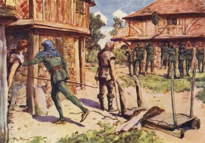 Robin Hood i jego Merry Men: Jak Robin Hood stał się banitą (kolor lito) autorstwa Allan (after) Stewart