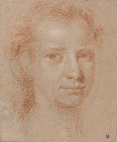 Głowa młodej kobiety lub mężczyzny autorstwa Allan Ramsay