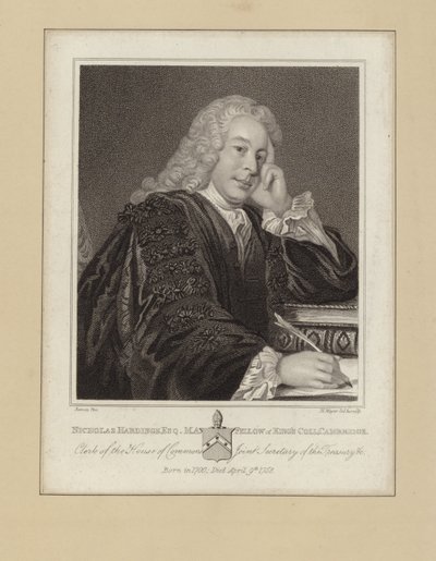 Nicholas Hardinge autorstwa Allan Ramsay