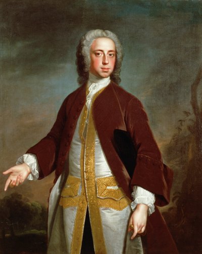 Portret lorda Sherarda Mannersa, szóstego syna księcia Rutland, przed 1742 r. autorstwa Allan Ramsay
