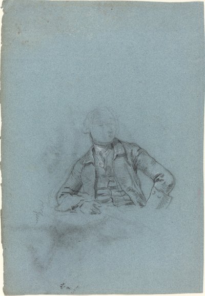 Studium siedzącego człowieka [recto] autorstwa Allan Ramsay