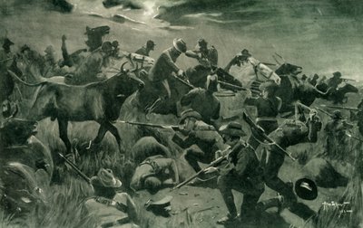 „Brilliant Defense by Nowozelandczycy w Holspruit, 25 lutego 1902”, 1902. autorstwa Allan Stewart