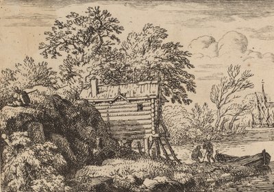 Chata Rybaka, prawdopodobnie ok. 16451656. autorstwa Allart van Everdingen