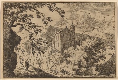 Duży dom z wieżyczką, prawdopodobnie ok. 16451656. autorstwa Allart van Everdingen