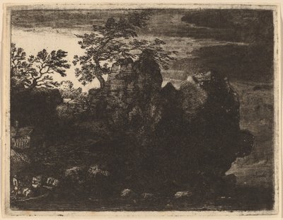 Duża Skała nad Rzeką, prawdopodobnie ok. 16451656. autorstwa Allart van Everdingen