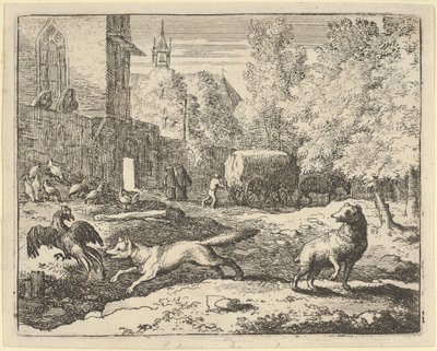 Renard chce znaleźć koguta, 1650-75. autorstwa Allart van Everdingen