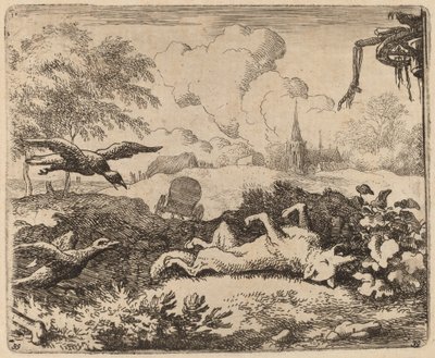 Reynard i Kruki, prawdopodobnie ok. 16451656. autorstwa Allart van Everdingen
