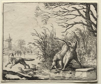 Reynard the Fox: nowe oskarżenie wilka autorstwa Allart van Everdingen