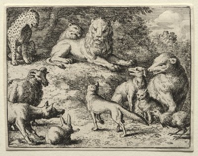 Reynard the Fox: Reynard pojawia się na dworze autorstwa Allart van Everdingen