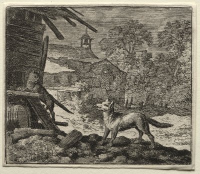 Reynard the Fox: Reynard oszukuje kota autorstwa Allart van Everdingen
