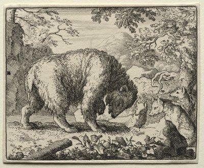 Reynard the Fox: Reynard obiecuje miód niedźwiedziowi. autorstwa Allart van Everdingen