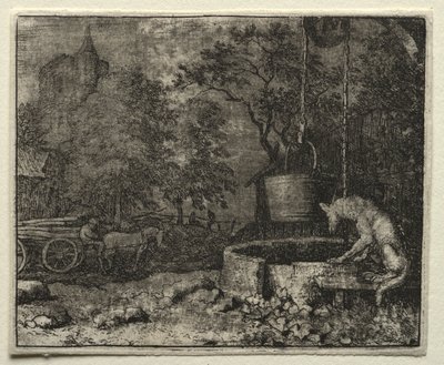 Reynard the Fox: Reynard oszukuje żonę wilka. autorstwa Allart van Everdingen