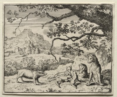 Reynard the Fox: Borsuk wzywa Reynarda na dwór autorstwa Allart van Everdingen