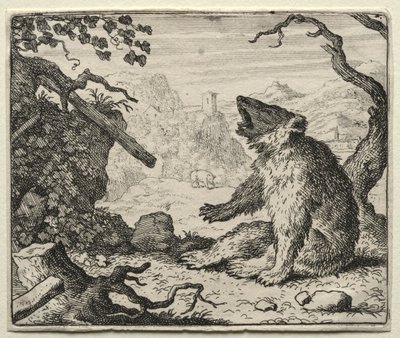 Reynard the Fox: Niedźwiedź wzywa Reynarda na dwór. autorstwa Allart van Everdingen