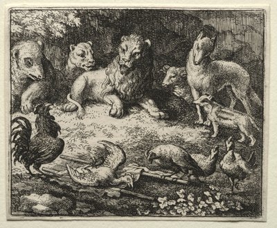 Reynard the Fox: Skarga na koguta. autorstwa Allart van Everdingen