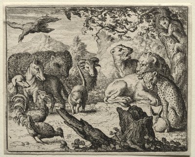 Reynard the Fox: The Lions Court. autorstwa Allart van Everdingen