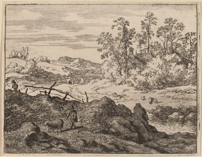 Pasterz z Barankiem, prawdopodobnie ok. 16451656. autorstwa Allart van Everdingen