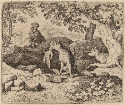 Borsuk idzie do Warna Reynarda, prawdopodobnie ok. 16451656. autorstwa Allart van Everdingen