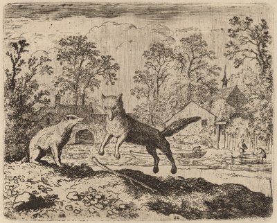 Borsuk nakłada na Reynarda pokutę, prawdopodobnie ok. 16451656. autorstwa Allart van Everdingen