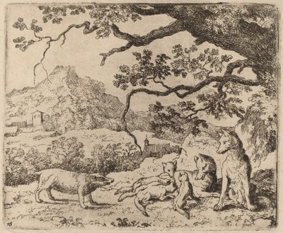 Borsuk wysłany jako posłaniec, prawdopodobnie ok. 16451656. autorstwa Allart van Everdingen