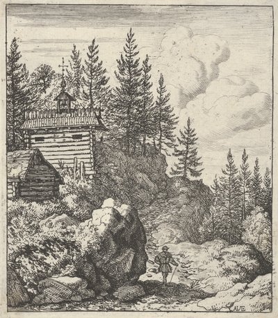 Kaplica, XVII wiek. autorstwa Allart van Everdingen