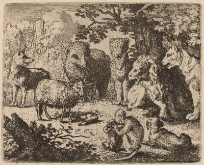 Otwarcie dokumentu, odsłaniającego głowę zamordowanego królika, prawdopodobnie ok. godz. 16451656. autorstwa Allart van Everdingen