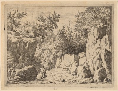 Inskrypcja na Skale, prawdopodobnie ok. 16451656. autorstwa Allart van Everdingen