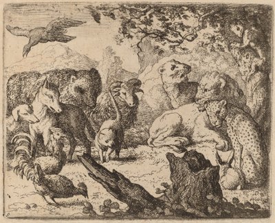 Lew ogłasza pokój, prawdopodobnie ok. 16451656. autorstwa Allart van Everdingen