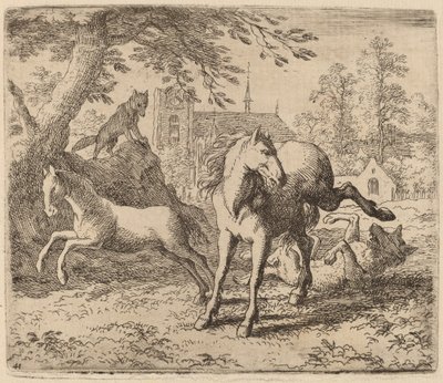 Klacz i Wilk, prawdopodobnie ok. 16451656. autorstwa Allart van Everdingen
