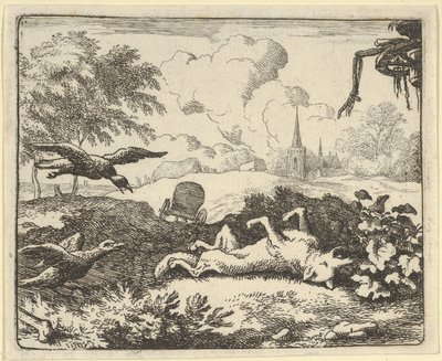 Odczytanie akcji karnej przeciwko Renardowi, 1650-75. autorstwa Allart van Everdingen