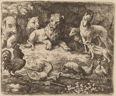 Kogut szarżuje na Reynarda, prawdopodobnie ok. 16451656. autorstwa Allart van Everdingen