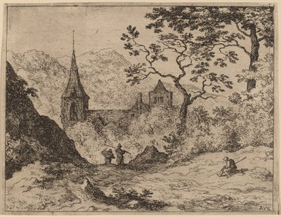 Wieża prawdopodobnie ok. 16451656. autorstwa Allart van Everdingen