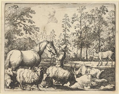 Historia konia, który chce zemsty na jeleniu, 1650-75. autorstwa Allart van Everdingen