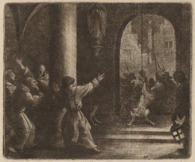 Wilk i dzwon klasztorny, prawdopodobnie ok. 16451656. autorstwa Allart van Everdingen