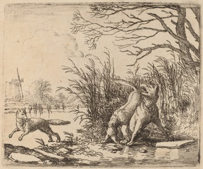 Wilki na lodzie, prawdopodobnie ok. 16451656. autorstwa Allart van Everdingen