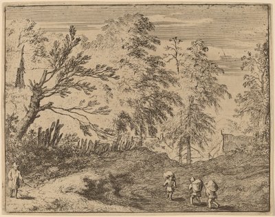 Trzej tragarze, prawdopodobnie ok. 16451656. autorstwa Allart van Everdingen