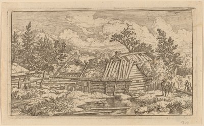 Dwie belki unoszące się w wodzie, prawdopodobnie ok. godz. 16451656. autorstwa Allart van Everdingen