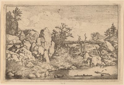 Dwie kłody w wodzie, prawdopodobnie ok. 16451656. autorstwa Allart van Everdingen