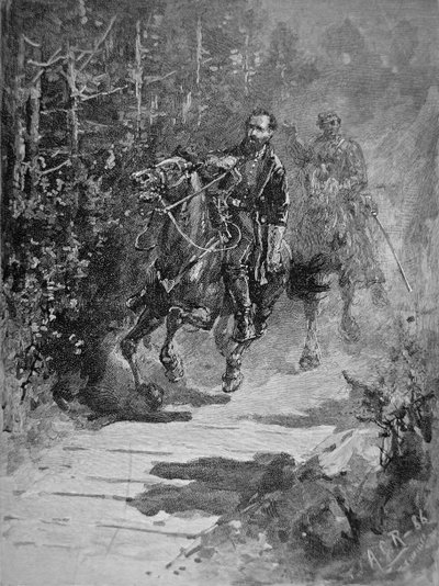 Thomas J. „Stonewall” Jackson śmiertelnie ranny w lewą rękę w bitwie pod Chancellorsville w Wirginii, 2 maja 1863 r. (lito) autorstwa Allen Carter (after) Redwood