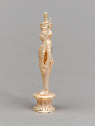Biały pionek, figura szachowa, Indie, 1820 ok autorstwa Allen Edward Everitt