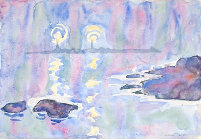 Akwarela nr. 73, Błękit i lawenda, 1928. autorstwa Allen Tucker