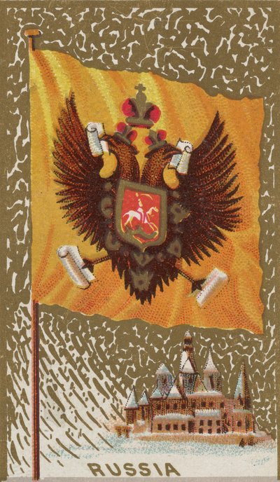 Rosja, z Flags of All Nations, Series 1 N9 for Allen & Ginter Cigarettes Brands, 1887. autorstwa Allen and Ginter