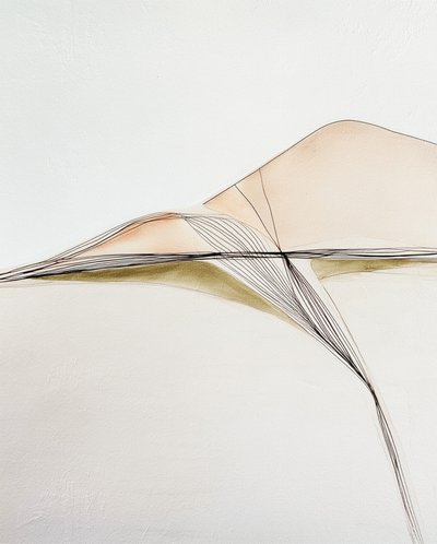 Abstrakcyjny, płynny krajobraz autorstwa Alma