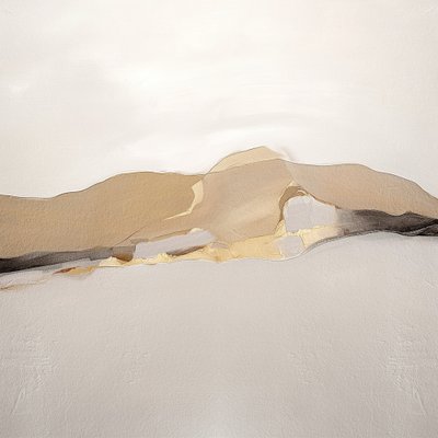 Złoty abstrakcyjny pejzaż autorstwa Alma