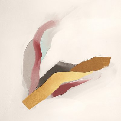 Nowoczesny, płynny, złoty abstrakt autorstwa Alma