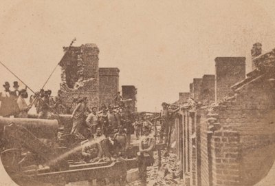 Ewakuacja Fortu Sumter, kwiecień 1861, kwiecień 1861. autorstwa Alma A. Pelot.