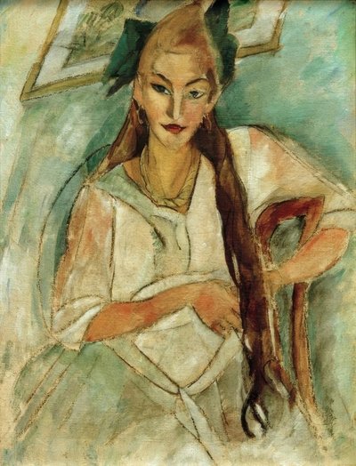 Portret dziewczyny z warkoczem autorstwa Alma Del Banco
