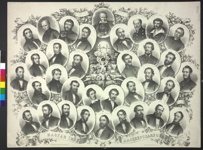 Tableau węgierskich pisarzy autorstwa Alois Rohn